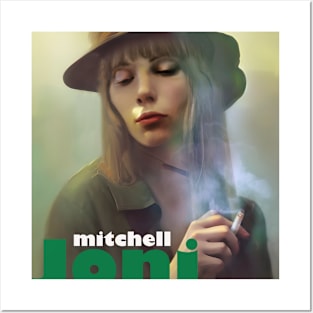 Joni Mitchell Smoking Posters and Art